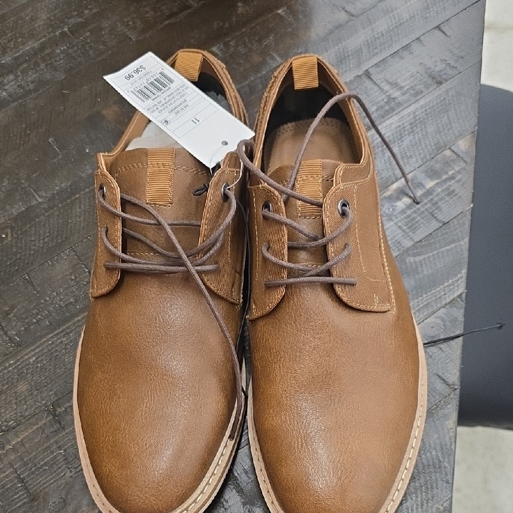 Elegant Tan Leather Oxfords for Men